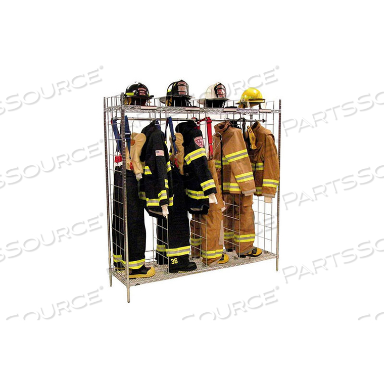 OEM#: FSS-3/24READY RACK SINGLE SIDED FREESTANDING GEAR STORAGE LOCKER - THREE 24 SECTIONS, CHROME by Groves