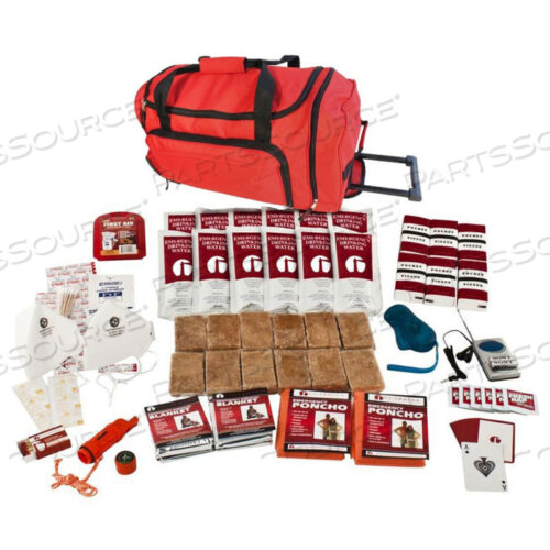 SKG2 2 PERSON SURVIVAL KIT, WHEEL BAG, RED