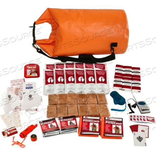 SKG2 2 PERSON SURVIVAL KIT IN WATERPROOF DRY BAG ORANGE