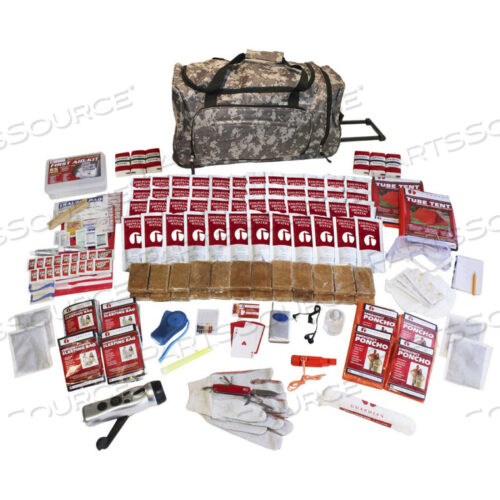 SKT4 4 PERSON ELITE SURVIVAL KIT, WHEEL BAG, CAMO