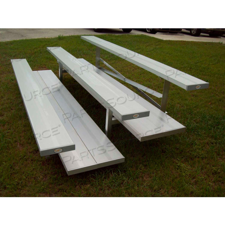 OEM#: NR-0209AD-MS*2 ROW NATIONAL REP ALUMINUM BLEACHER, 9 LONG, DOUBLE FOOTBOARD by Gt Grandstands By Ultraplay