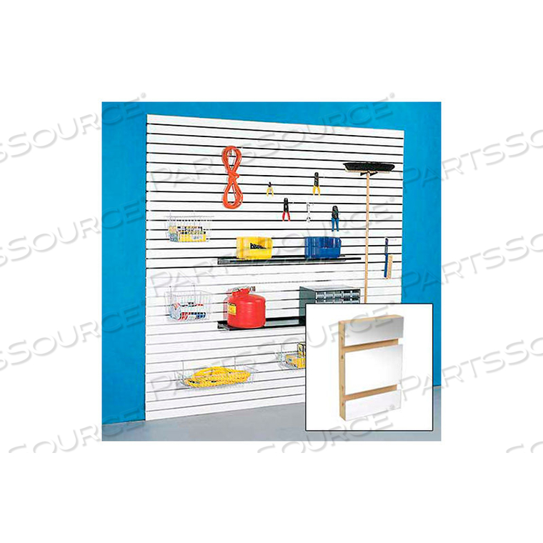 OEM#: 4HX8MIR-ALUM48 X 96 SLATWALL PANEL - MIRROR, WITH ALUMINUM INSERTS - PKG QTY 4 by Holland Panel Products