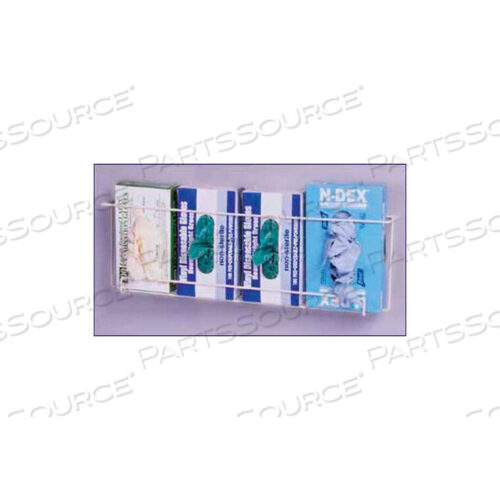 OEM#: 4014SPACE SAVER QUADRUPLE FRONT DISPENSING EXAM GLOVE RACK, 8H X 27W X 4-1/2D by Horizon Mfg Enterprises, Inc