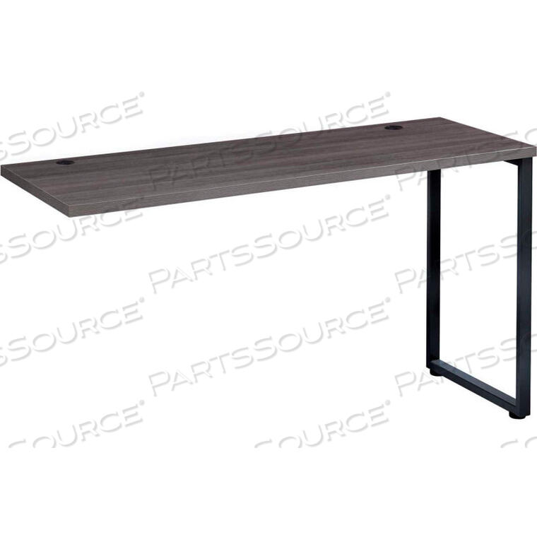 OEM#: 695607INTERION OPEN PLAN STANDING HEIGHT RETURN DESK - 48WX24DX40H - CHARCOAL TOP W/BLACK LEGS by Hirsh