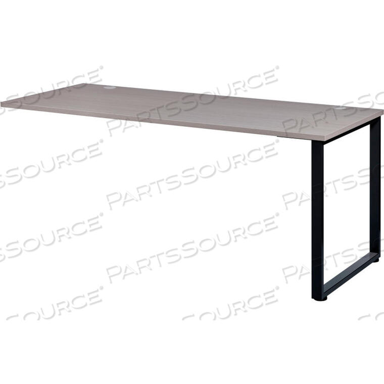OEM#: 695623INTERION OPEN PLAN RETURN DESK - 48W X 24D X 29H - GRAY TOP WITH BLACK LEGS by Hirsh