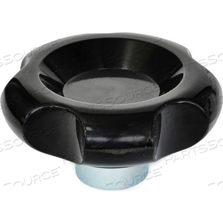 VU FIVE-LOBED CONTROL KNOBS, PHENOLIC PLASTIC, STEEL HUB, 2.95OAL, M4 X 0.7 HOLE SIZE