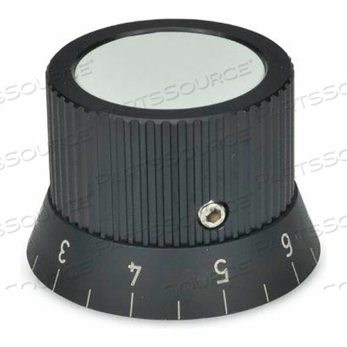 GN726.2 KNURLED CONTROL KNOBS, ALUM., FLANGE, SCALE/GRUB SCREW, 6MM PLAIN BORE, 1.06 DIA