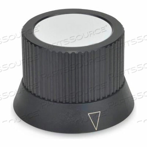 GN726.2 KNURLED CONTROL KNOBS, ALUM., FLANGE, ARROW/GRUB SCREW, 6MM PLAIN BORE, 1.34 DIA