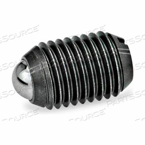 GN615 BALL PLUNGERS, STEEL, SLOT, HIGH SPRING, 0.14 PLUNGER DIA., BLACK, 0.55L