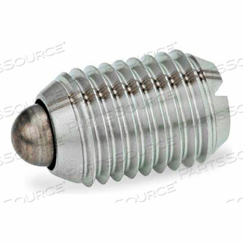 GN615.1 SPRING PLUNGERS, SS, NOSE PIN, SLOT, HIGH SPRING, 0.11 PLUNGER DIA, SLVR, 0.55L