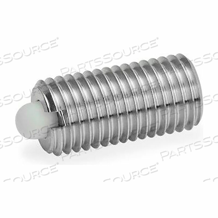 GN616 SPRING PLUNGERS, PLASTIC, NOSE PIN, STANDARD SPRING, 0.11PLUNGER DIA, SLVR, 0.79L