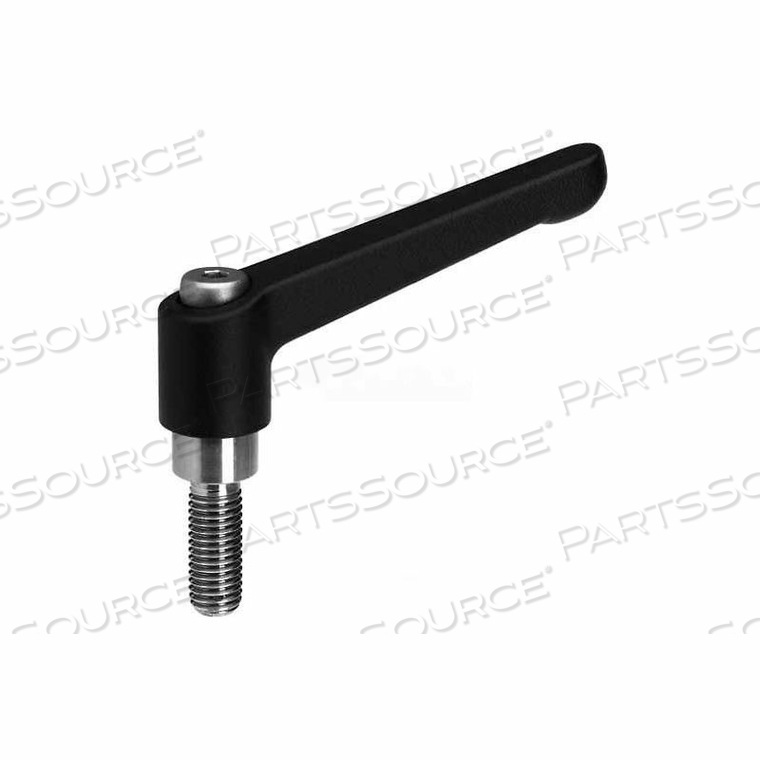 ZINC DIE CAST ADJUSTABLE LEVER WITH STAINLESS STEEL COMPONENTS 3/8-16 X 1.57 STUD 2.48L