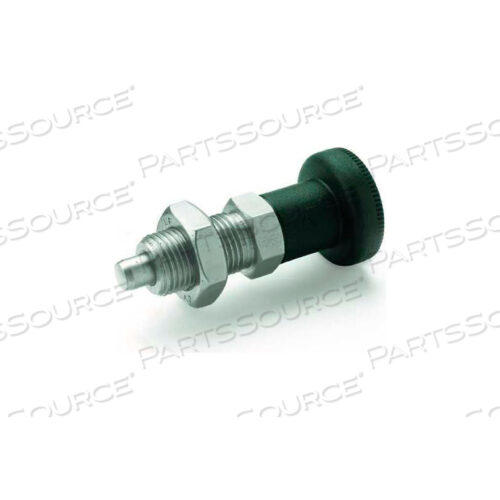 GN617 INDEXING PLUNGER W/ KNOB LOCK NUT SS 1.56X3.57LBS PRESSURE 3/8-24 THREAD .2X.2 PIN