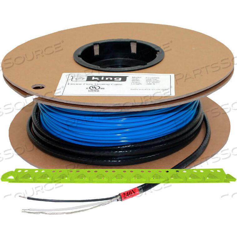 OEM#: FC241080-3FLOOR HEATING CABLE WITH STRAPPING 240V 1080W 90 SQ. FT. by King Electric Mfg