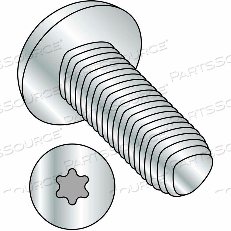OEM#: M48D7500TM4X8 DIN 7500 C E PAN 6 LOBE RECESS THREAD ROLLING SCREW ZINC BAKE AND WAX, PKG OF 1000 by Kanebridge Corporation