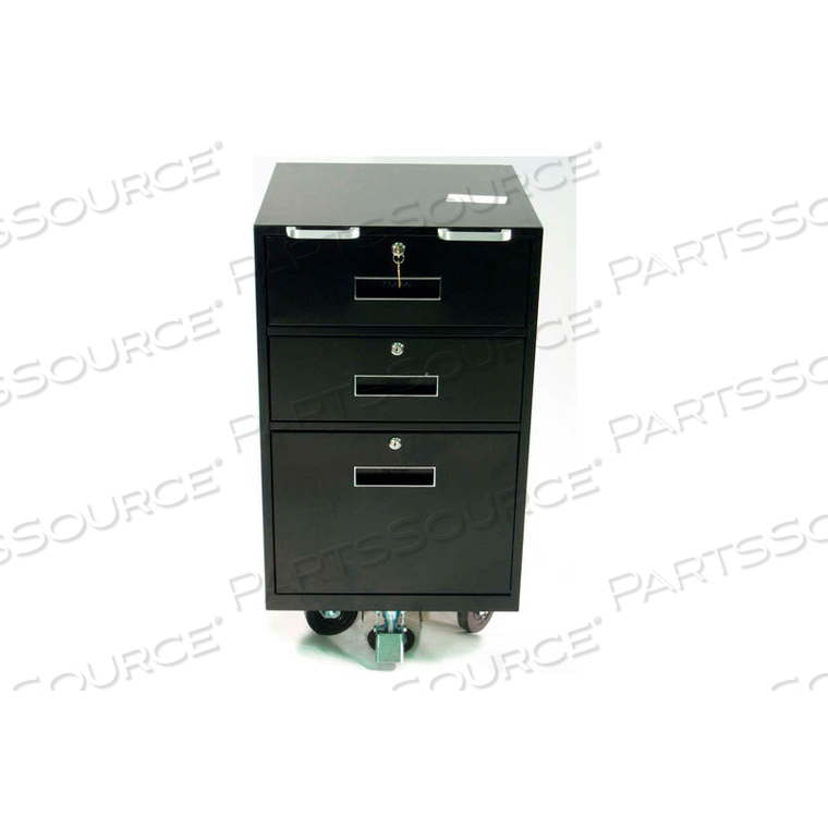 BUS TELLER PEDESTAL CABINET - 2 DRAWERS 1 LEGAL DRAWER 18W X 19D X 31-7/8 GRAY