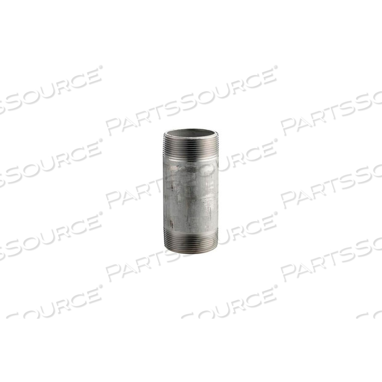 SS 316/316L SCHEDULE 40 WELDED PIPE NIPPLE 1/8X4-1/2 NPT MALE