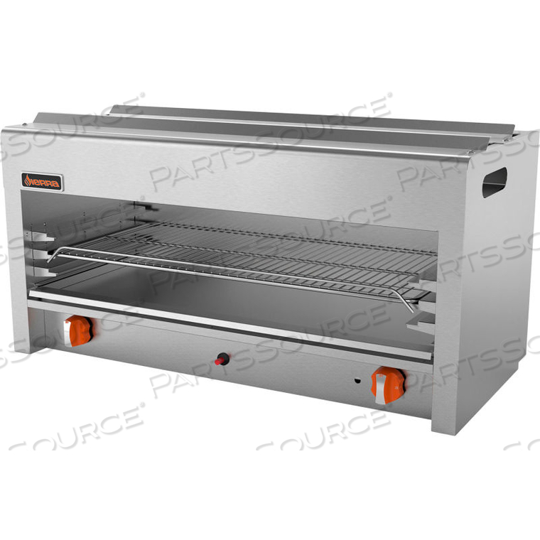 SIERRA RANGE - CHEESEMELTER, 36W, 2 CERAMIC INFRARED TILE BURNERS, 20,000 BTU EACH, S/S