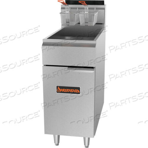 SIERRA RANGE - FRYER, 114,000 BTU, 45-50 LBS. CAPACITY, TUBE FIRED, FLOOR MODEL, S/S