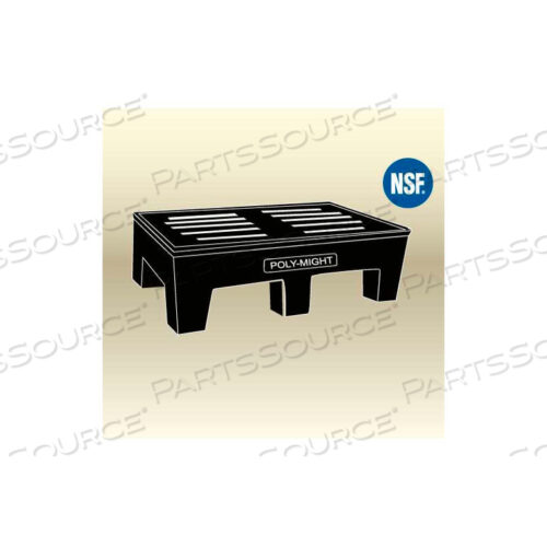 POLYMIGHT DUNNAGE RACK W/ANTI-MICROBIAL PROTECTION 60W X 22D X 12H