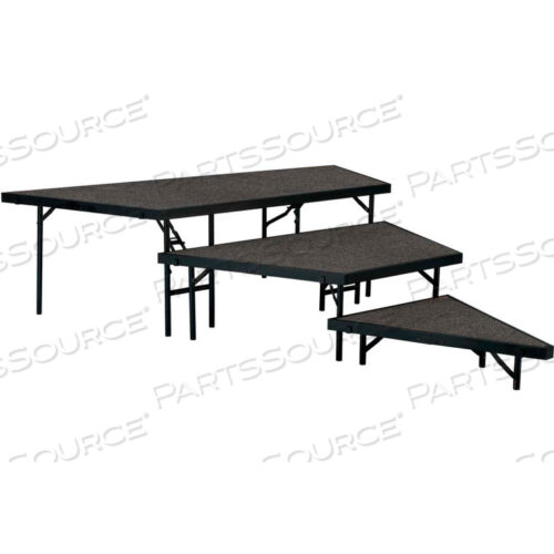 STAGE PIE SET WITH CARPET FOR 48W STAGE UNITS - 8H, 16H & 24H - BLACK
