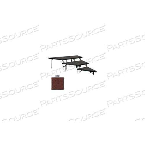 STAGE PIE SET WITH CARPET FOR 48W STAGE UNITS - 8H, 16H & 24H - RED