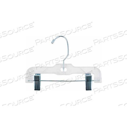 NAHANCO SKIRT/SLACK HANGER-INFANT SUPER HEAVY WEIGHT W/LONG HOOK & METAL CLIPS, PLASTIC-CL