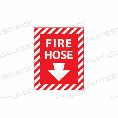 OEM#: FPHRЗНАК ПОЖАРНОЙ БЕЗОПАСНОСТИ - ПОЖАРНЫЙ ШЛАНГ СО СТРЕЛКОЙ ВНИЗ - ПЛАСТИК от National Marker Company