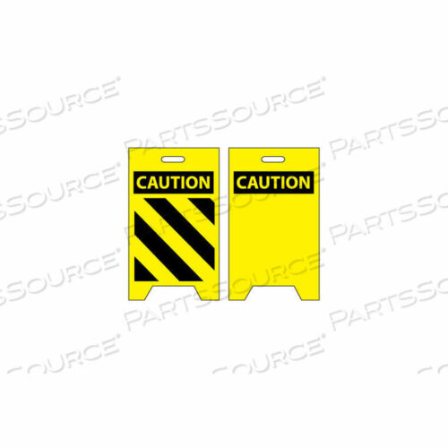 OEM#: FS15FLOOR SIGN - CAUTION WITH HAZARD STRIPES by National Marker Company