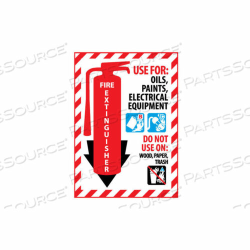 OEM#: FXPMBCPFIRE ESTINGUISHER МАРКЕР КЛАССА - ИСПОЛЬЗУЕТСЯ ДЛЯ МАСЕЛ, КРАСОК, ЭЛЕКТРООБОРУДОВАНИЯ - ВИНИЛОВЫЙ от National Marker Company