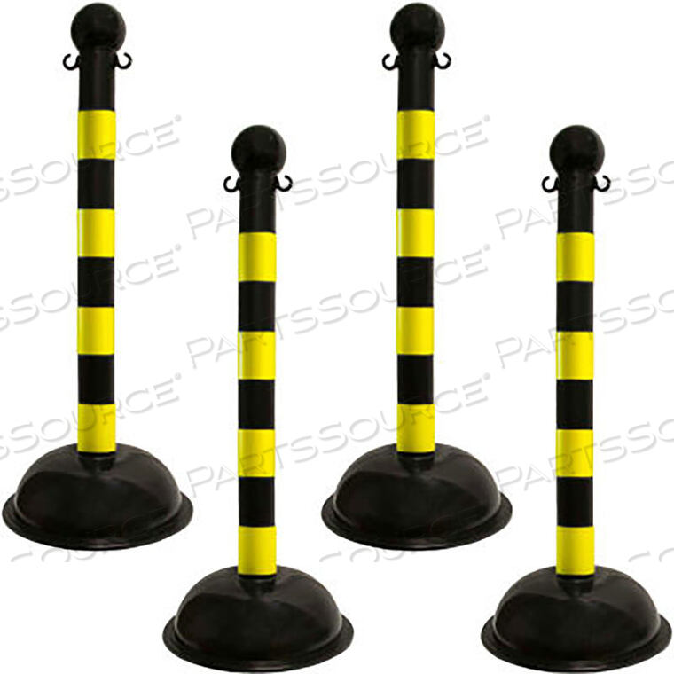 OEM#: 99929 -4WARNING POST - BLACK AND YELLOW STRIPE by Mr. Chain