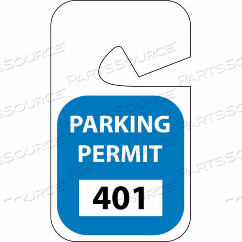 OEM#: PP14APARKING PERMIT - BLUE REARVIEW 001 - 100 by National Marker Company