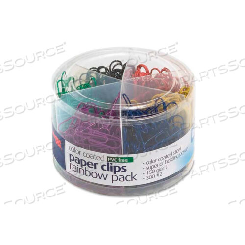 OEM#: 97227METALLIC COLOR COATED PAPER CLIPS ASSORTED SIZES ASSORTED 450/PACK by Officemate