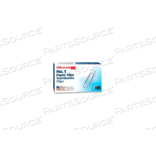 OEM#: 99912NO. 1 NON-SKID PAPER CLIPS, SILVER, 100/BOX by Officemate