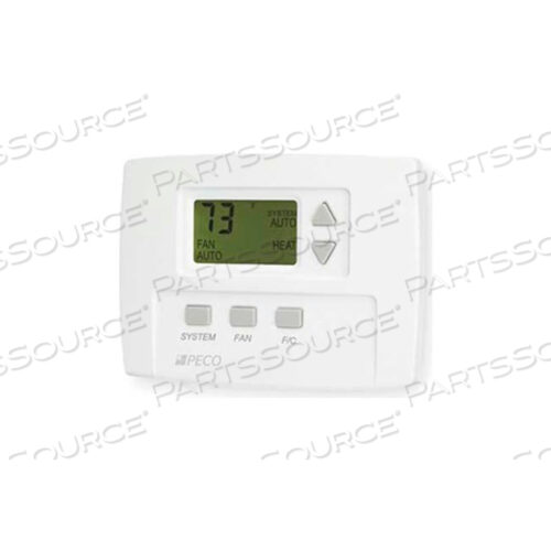COMMERCIAL DIGITAL FAN COIL THERMOSTAT WITH AUTO-COOL-HEAT-OFF SWITCH, 3-SPEED FAN
