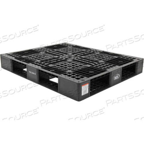 OEM#: PLP2-4840-BLACKSTACKABLE PLASTIC PALLET 47-3/8X39-1/2X6, 6600 LB FLOOR & 2200 LB FORK CAP., BLACK by Vestil Manufacturing Corp.