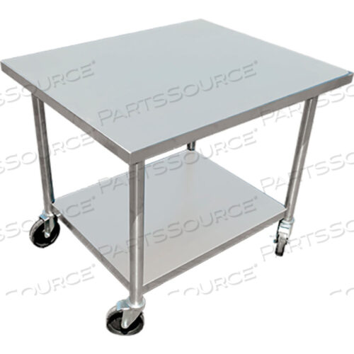 MIXER TABLE WITH UNDERSHELF & CASTERS 30X30X30