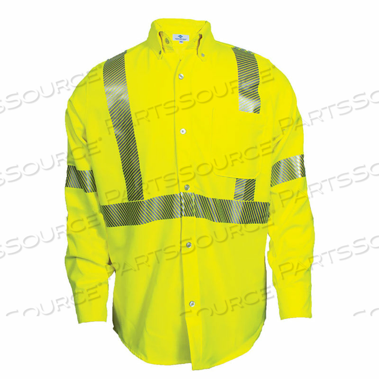 OEM#: SHRTV3C3MDRGFR HI-VIS WORK SHIRT, TYPE R, CLASS 3, M, FLUORESCENT YELLOW by National Safety Apparel