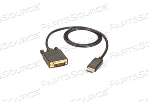 DISPLAY PORT TO DVI CABLE, BLACK, MALE, 6 FT, MEETS ROHS
