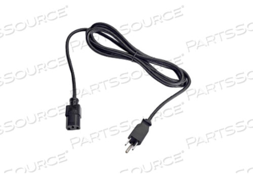 OEM#: 1801000POWER CORD, 18 AWG CABLE, 125 VAC, 10 A, 3 CONDUCTORS, MEETS UL, 7.5 FT by Beckman Coulter