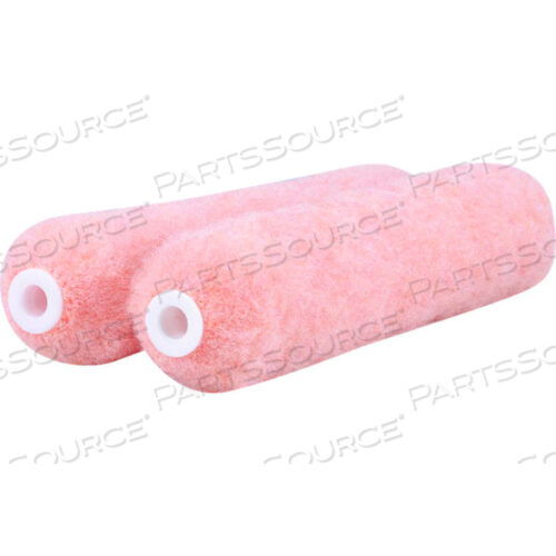 ROLLERLITE 6 X 3/8 PINK POLYESTER MINI ROLLER COVERS, 2/PACK 24/CASE