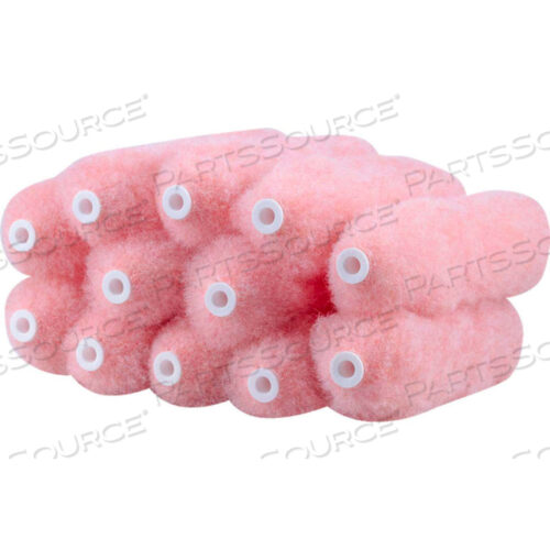 ROLLERLITE 6 X 3/4 PINK POLYESTER MINI ROLLER COVERS, 12/PACK 5/CASE