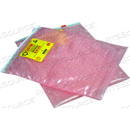 3 LAYER ANTI-STATIC RECLOSABLE SLIDER ZIP CUSHION BAGS 10-1/4 X 12ID, PINK, 250/CASE