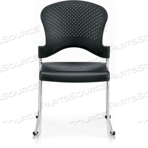 EUROTECH AIRE ARMLESS SIDE CHAIR - BLACK POLYPROPYLENE - 4/PK