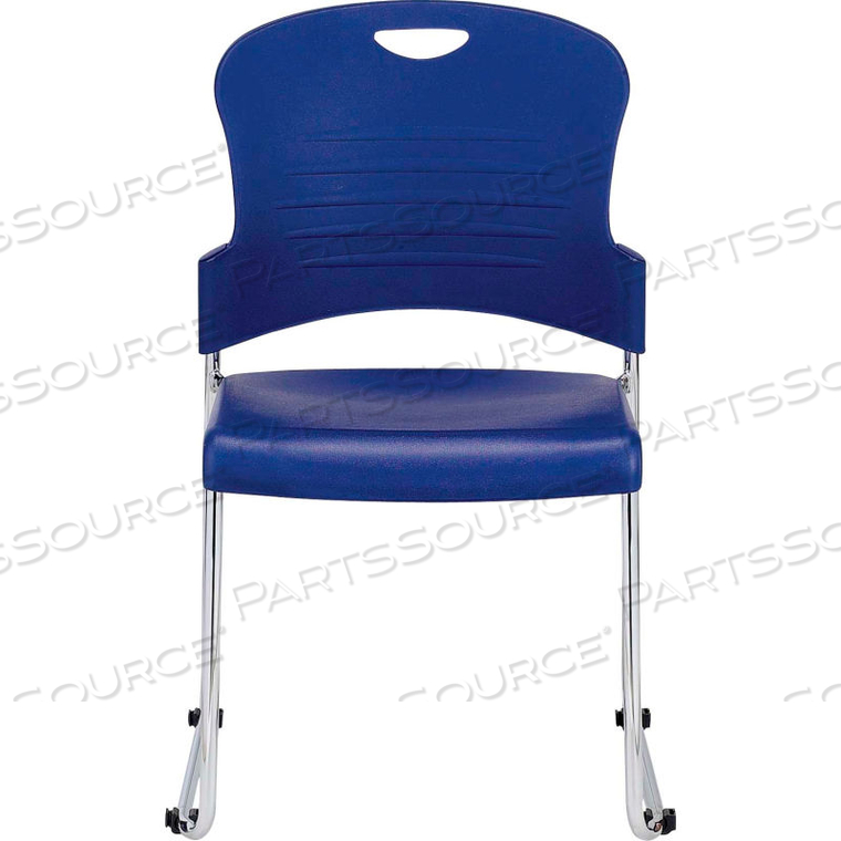 EUROTECH AIRE ARMLESS SIDE CHAIR - NAVY POLYPROPYLENE - 4/PK