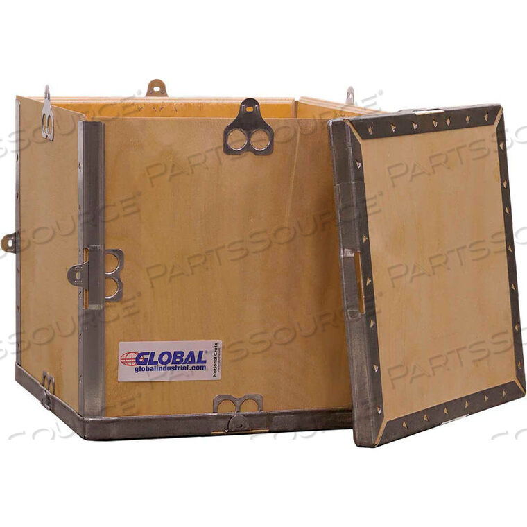 OEM#: GSH0290029002964-PANEL HINGED SHIPPING CRATE WITH LID, 12 X 12 X 12 O.D. by National Corrugate LLC