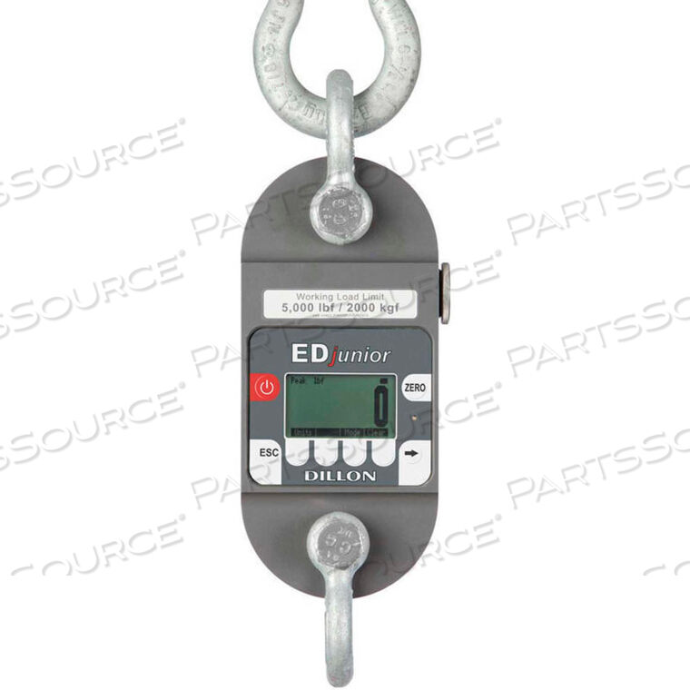 OEM#: AWT05-506319EDJR-5T EDJUNIOR DYNAMOMETER WITH SHACKLES, 10,000 LB X 10 LB by Dillon Equipment Company