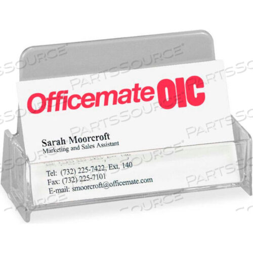 OEM#: 97832BROAD BASE BUSINESS CARD HOLDER, PLASTIC, CLEAR by Officemate