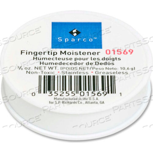 FINGERTIP MOISTENER, ODORLESS, GREASELESS, HYGIENIC, 3/8 OZ.