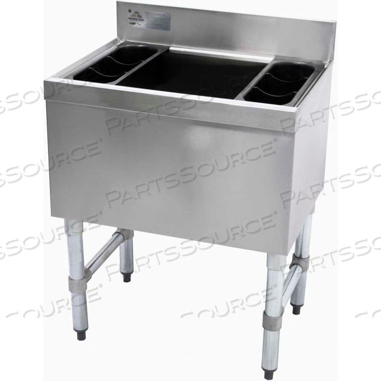 SLIMLINE COCKTAIL UNIT, 18X30X16 COLD PLATE, 185-LBS. ICE CAPACITY
